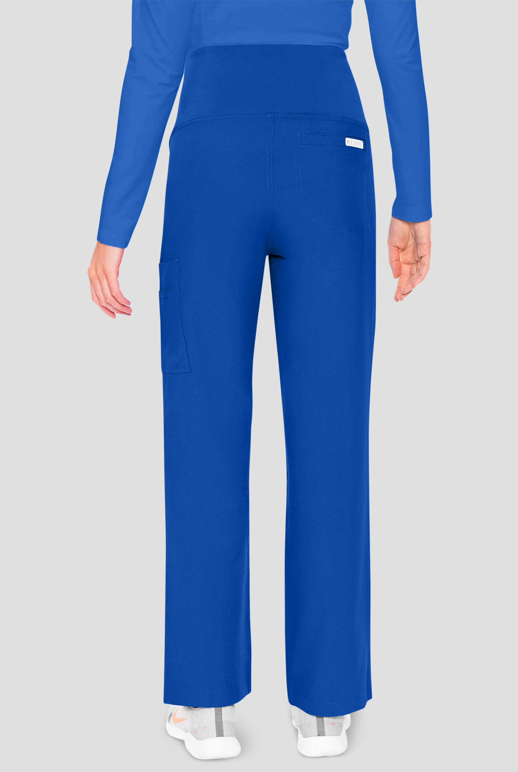 Med Couture Touch Maternity Women's 1-Pocket STRETCH High Waist Straight Leg Scrub Pant