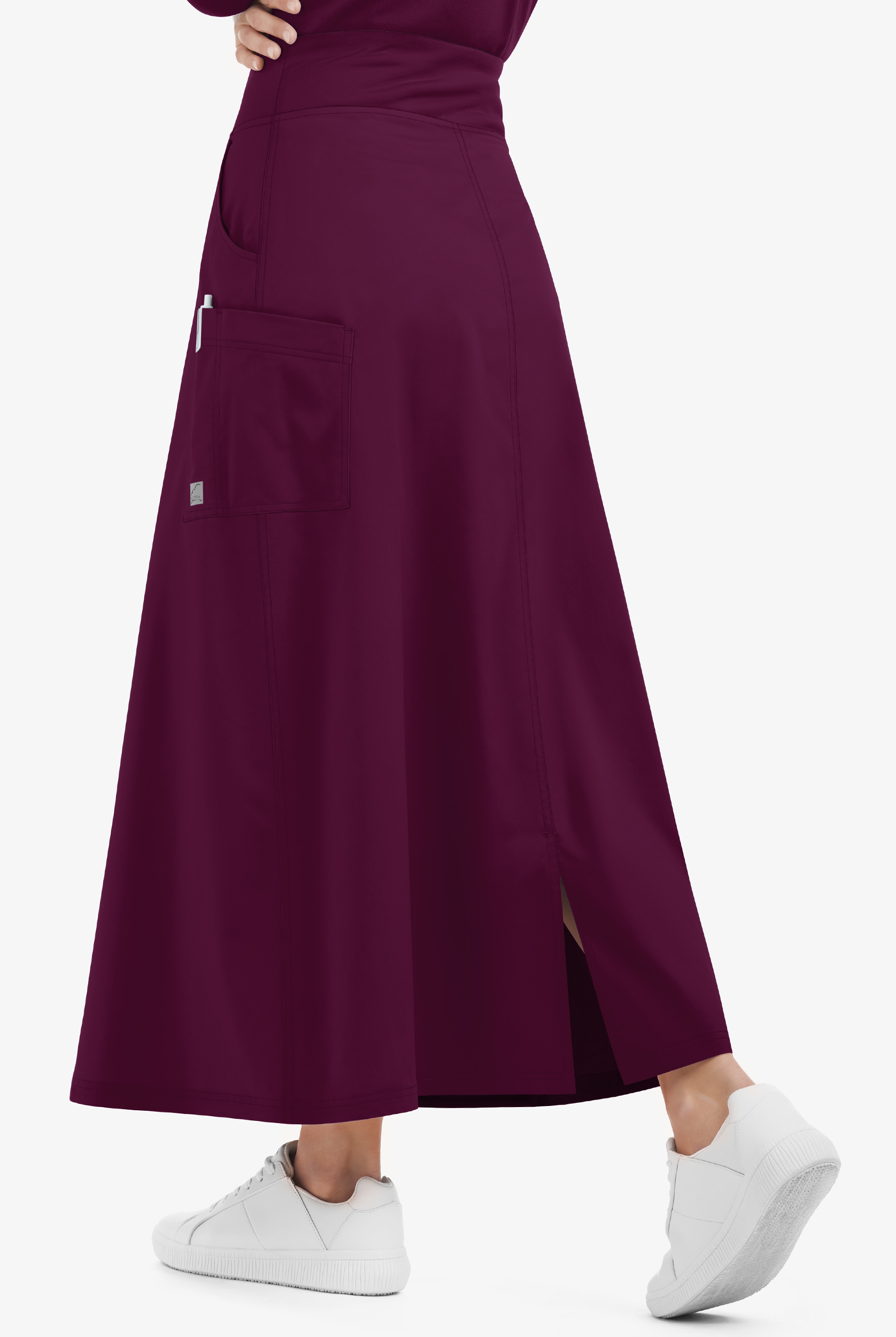 Butter-Soft STRETCH Women's 3-Pocket Ankle Length Scrub Skirt