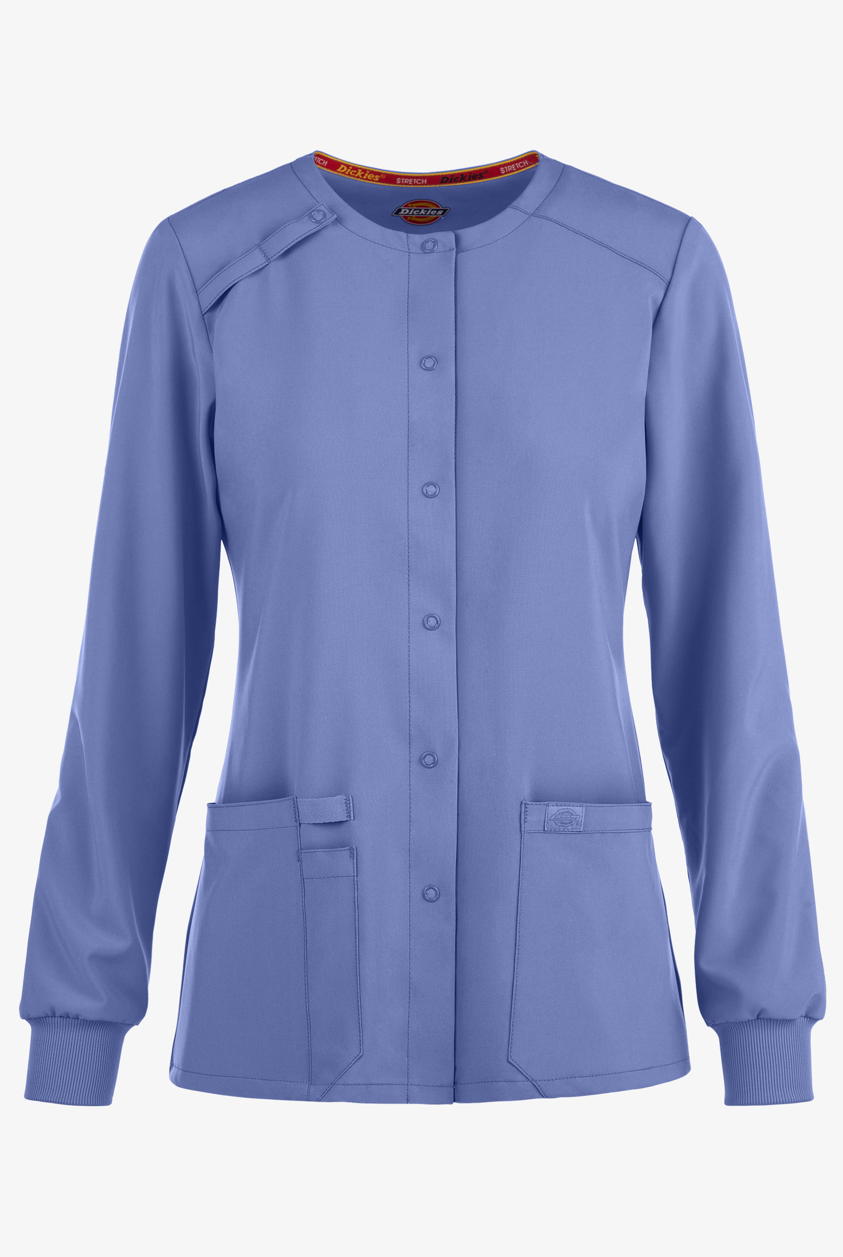 Dickies EDS Essentials Women's 2-Pocket STRETCH Snap Front Scrub Jacket