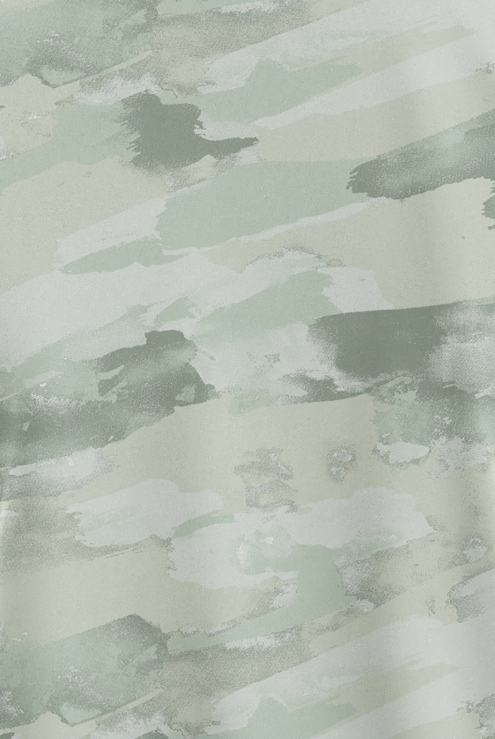 Butter-Soft STRETCH Marbled Camo Sage Green Women's 2-Pocket V-Neck Print Scrub Top