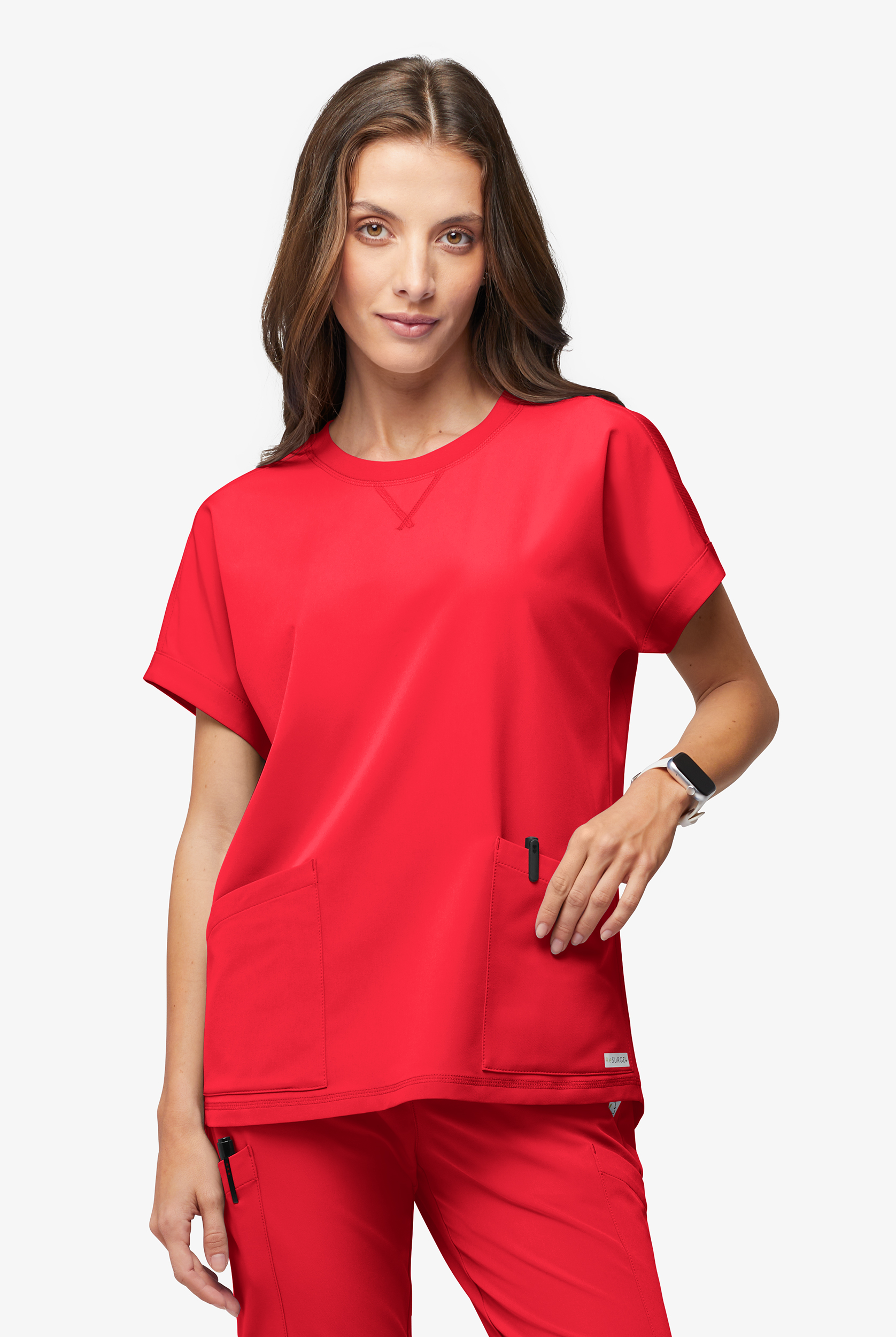 ReSurge Mercury Women's 4-Pocket Dolman Sleeve Crew Neck Scrub Top
