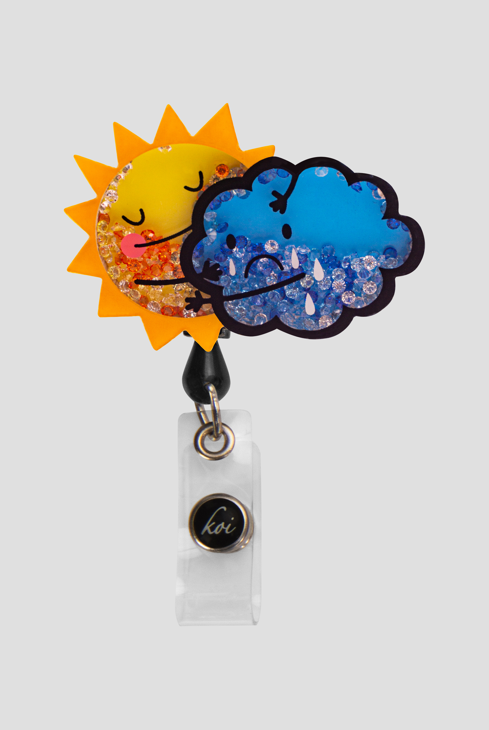 koi Sun Cloud Shaker ID Badge Reel