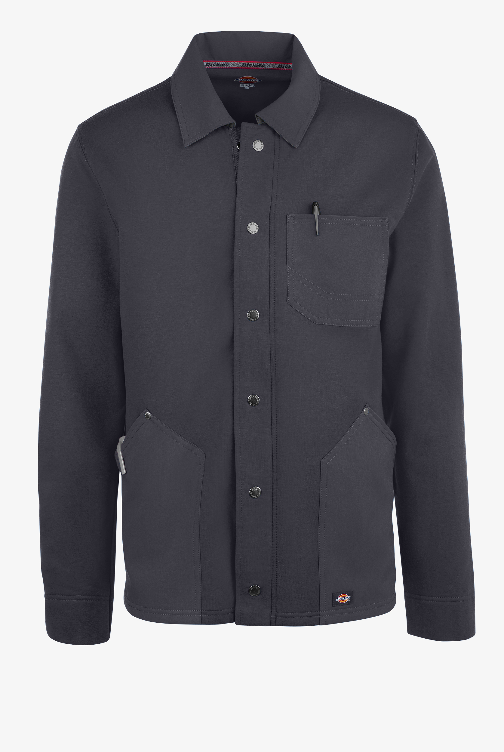 Dickies EDS NXT Men's 3-Pocket STRETCH Fleece Inner Snap Front Scrub Jacket