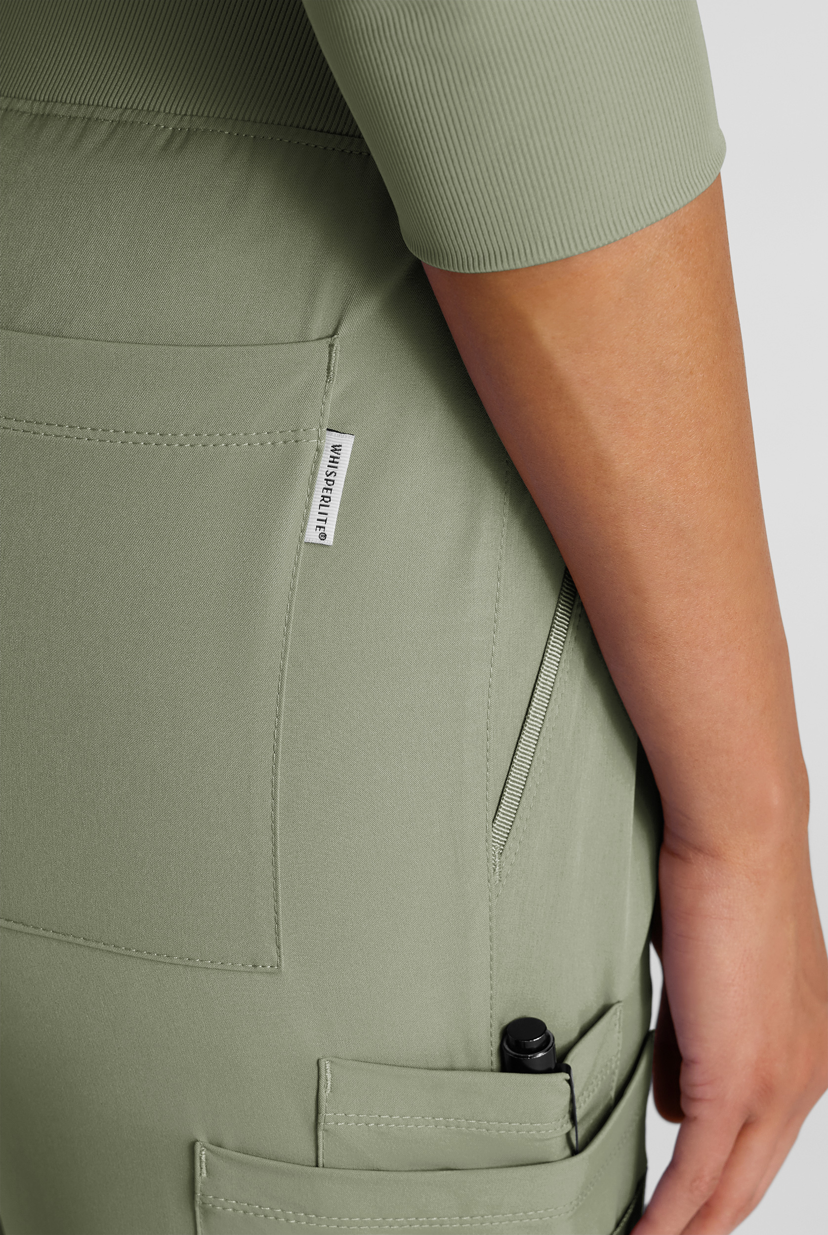 WhisperLite YARA Women's 10-Pocket STRETCH Cargo Straight Leg Scrub Pants