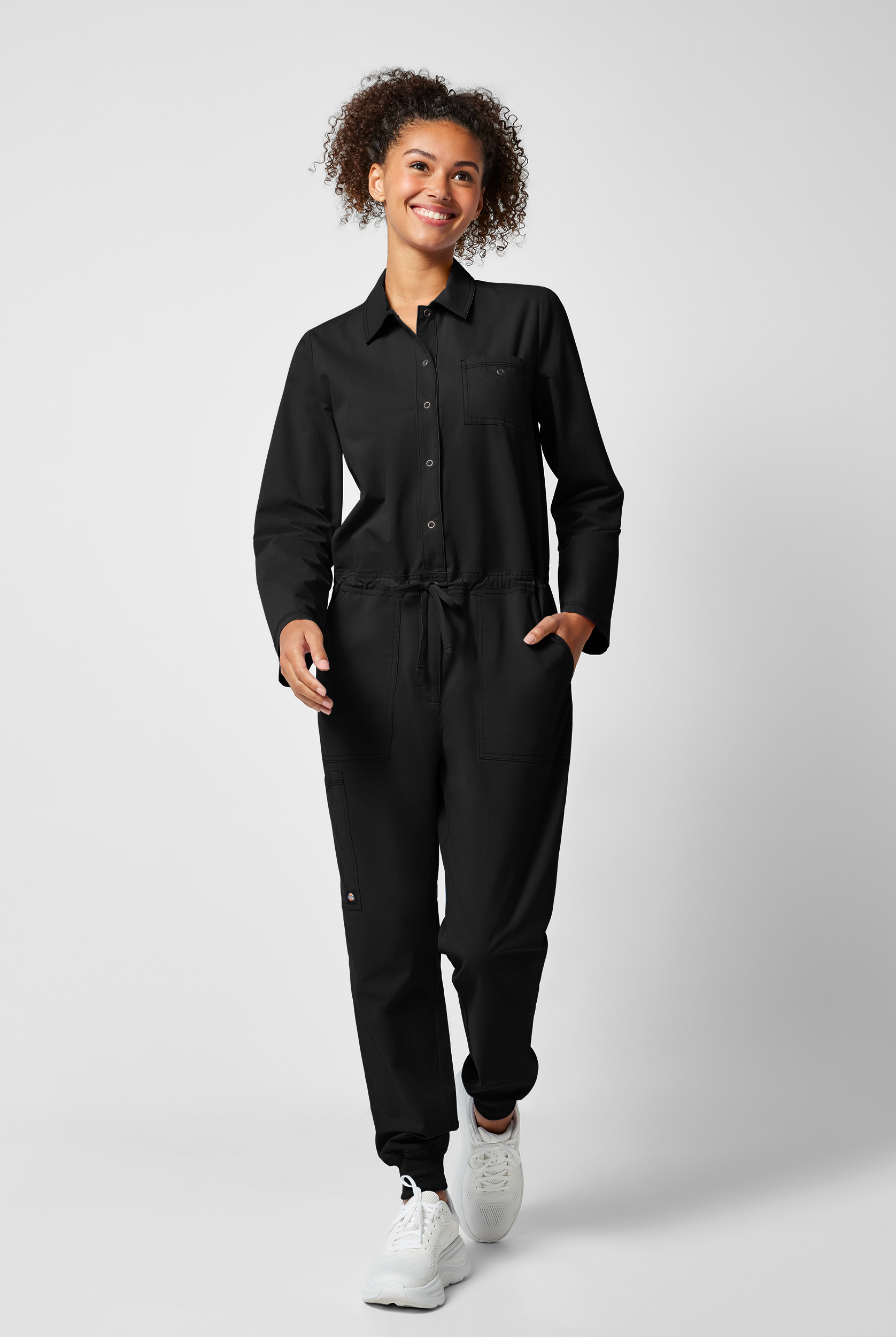 Dickies Forge Women's 5-Pocket Roll Up Sleeve Scrub Jumpsuit