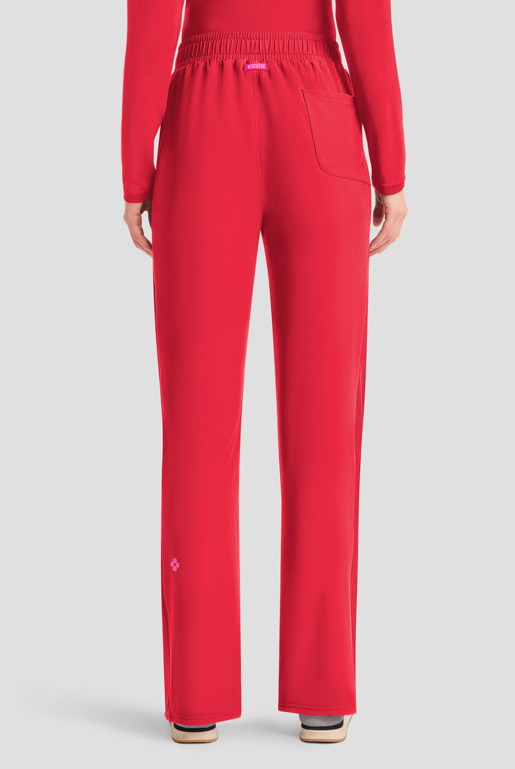 Med Couture Amp Women's 4-Pocket STRETCH Straight Leg Rib-Knit Cargo Scrub Pant