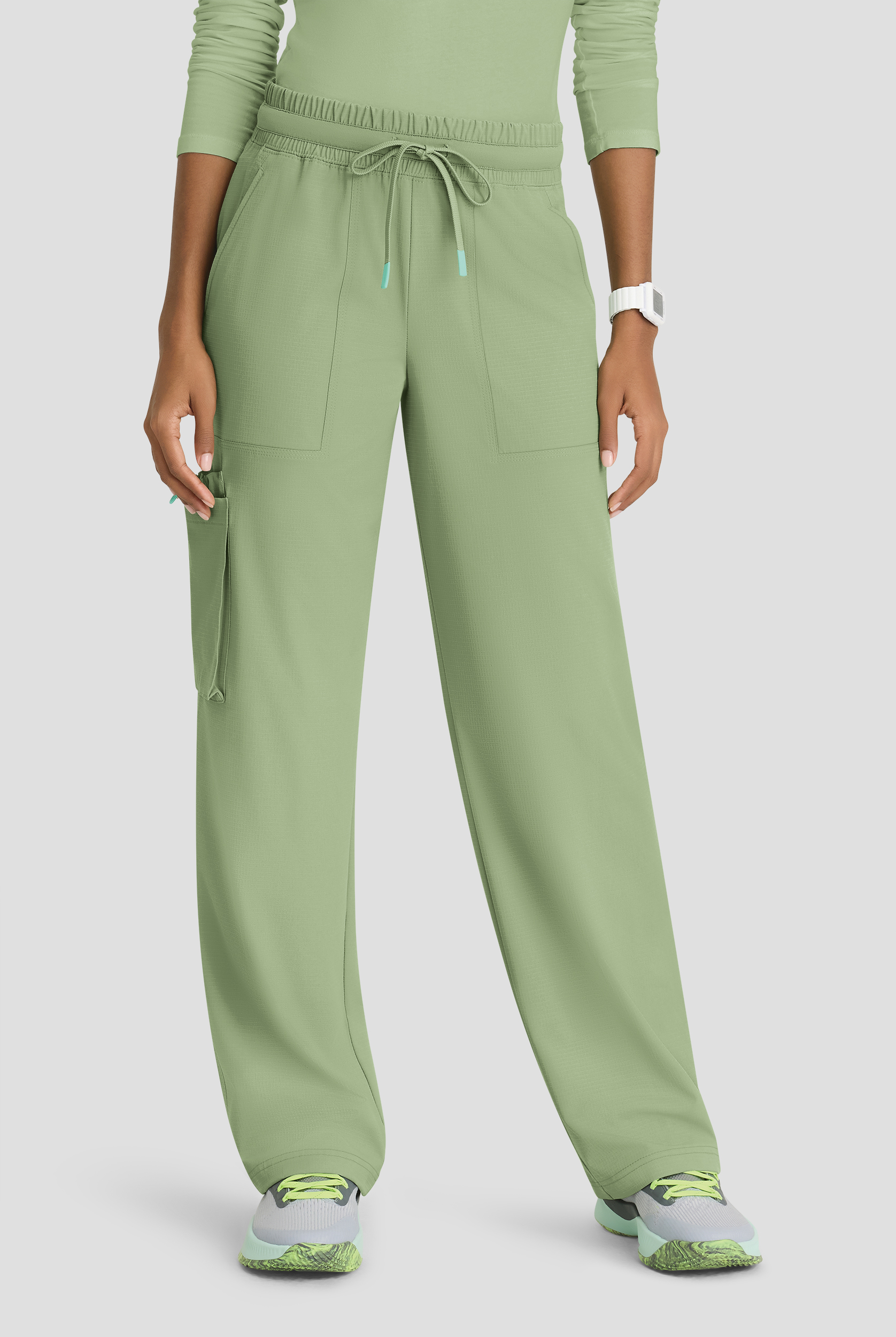 Skechers by Barco Ripstop Scout Women's 5-Pocket STRETCH Cargo Wide Leg Scrub Pants