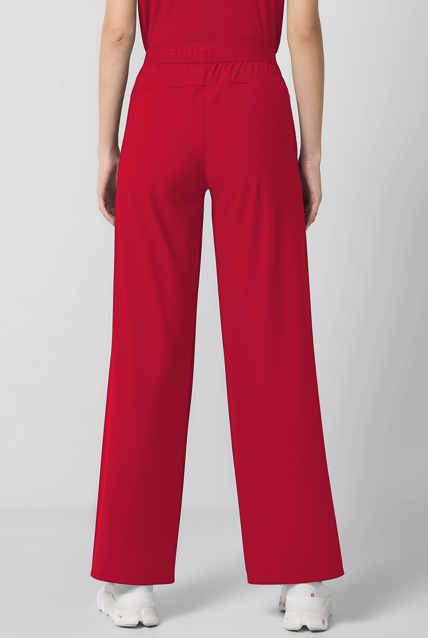 Infinity Pursuit Women's 3-Pocket STRETCH Pull On Pleated Wide Leg Scrub Pant