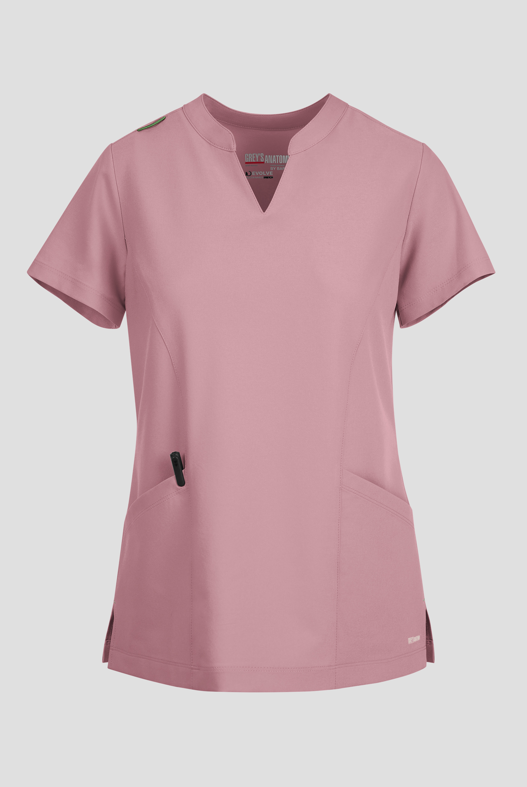 Grey's Anatomy by Barco Evolve STRETCH Sky Women's 2-Pocket Notch Neck Scrub Top