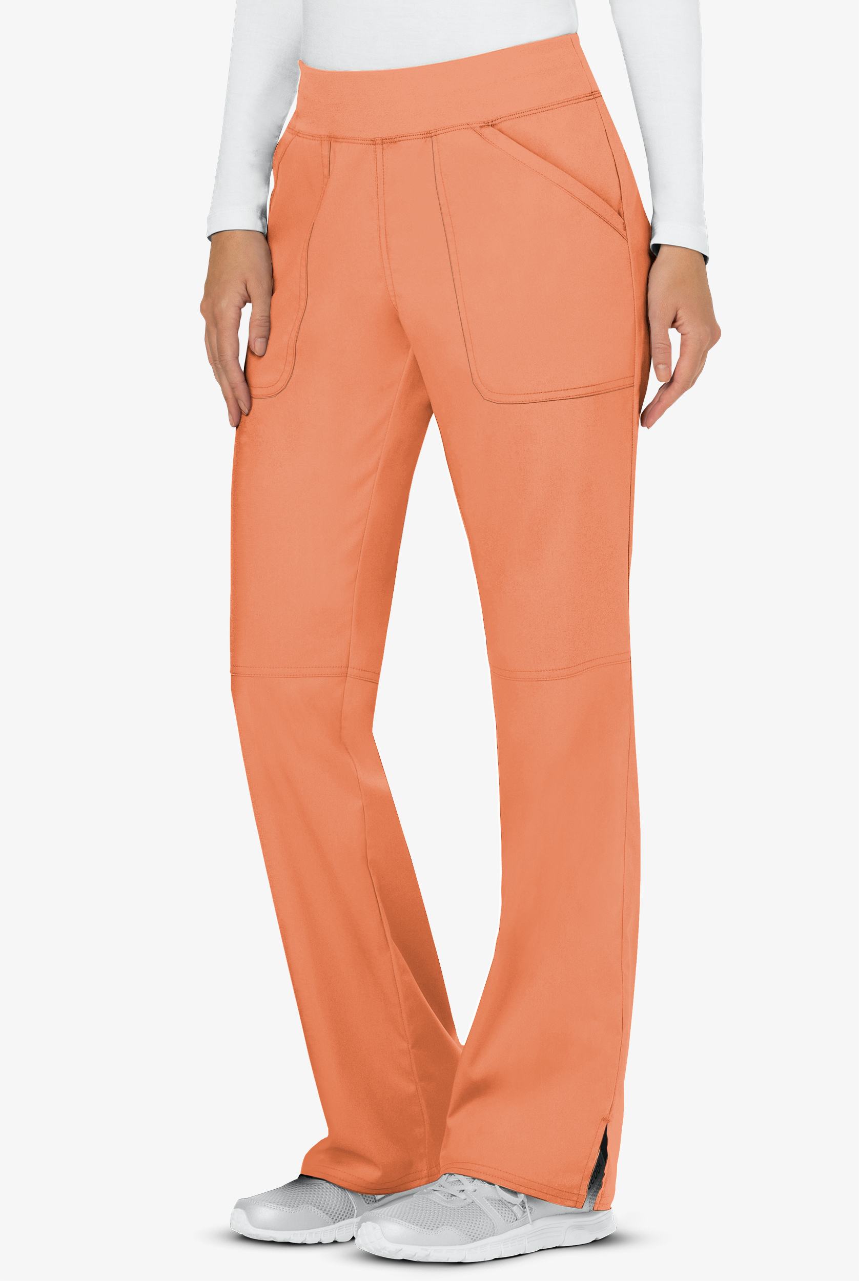 Cherokee Workwear Revolution Women's 4-Pocket STRETCH Pull-On Cargo Scrub Pants