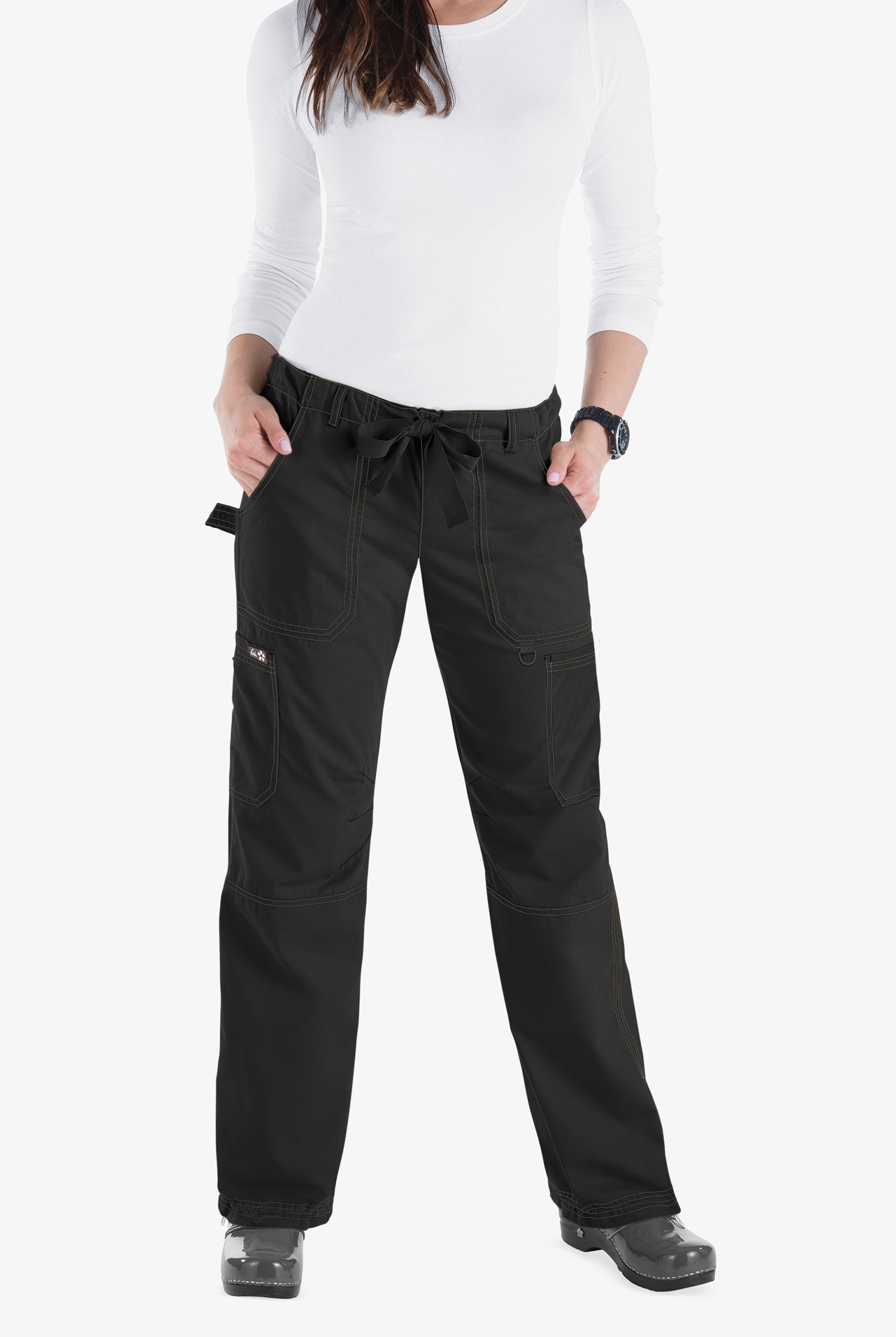 koi Classics Lindsey Women's 7-Pocket STRETCH Low Rise Cargo Scrub Pants