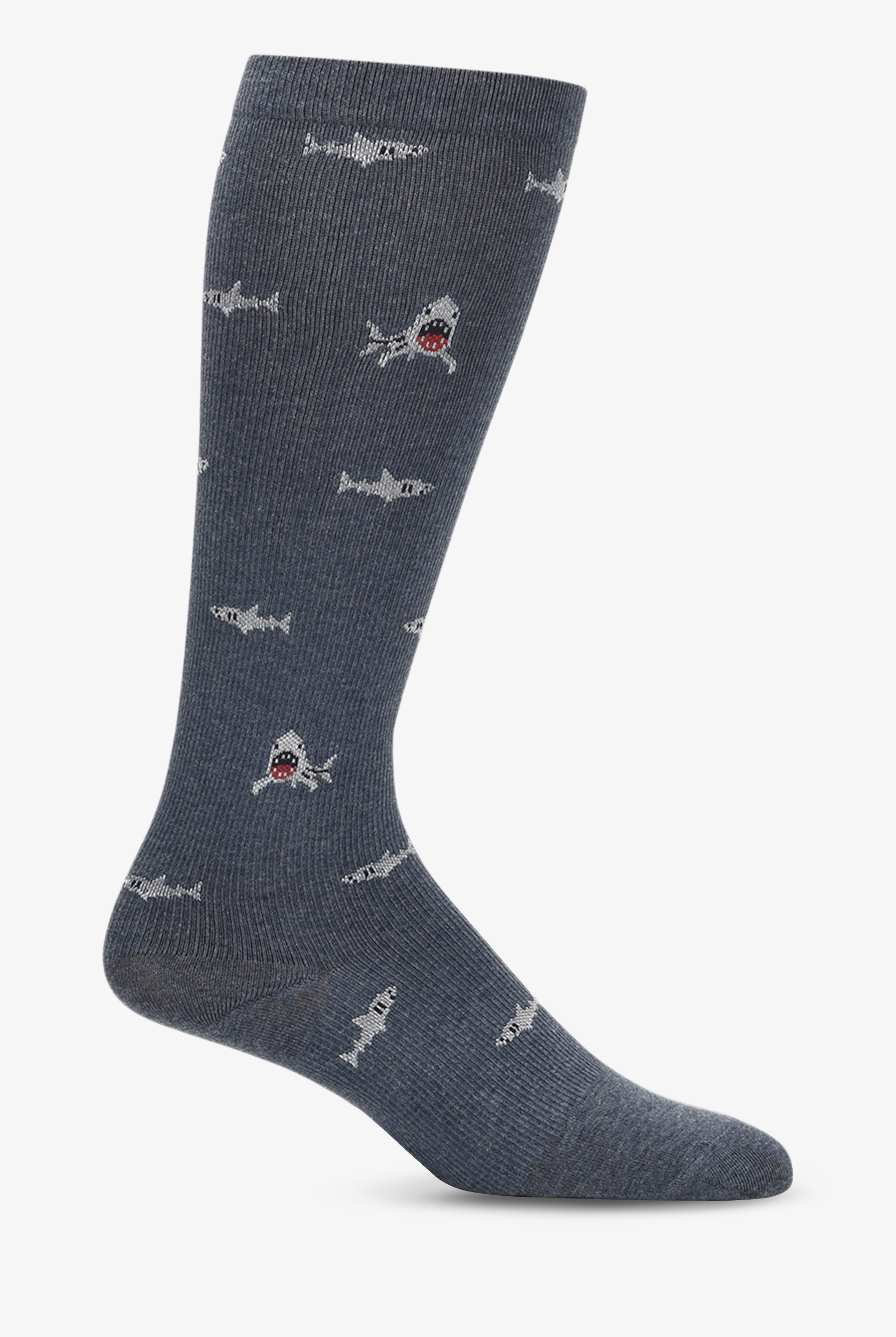 Calcetines de compresi&oacute;n Nurse Mates Sharks para hombre - 12-14 mmHg