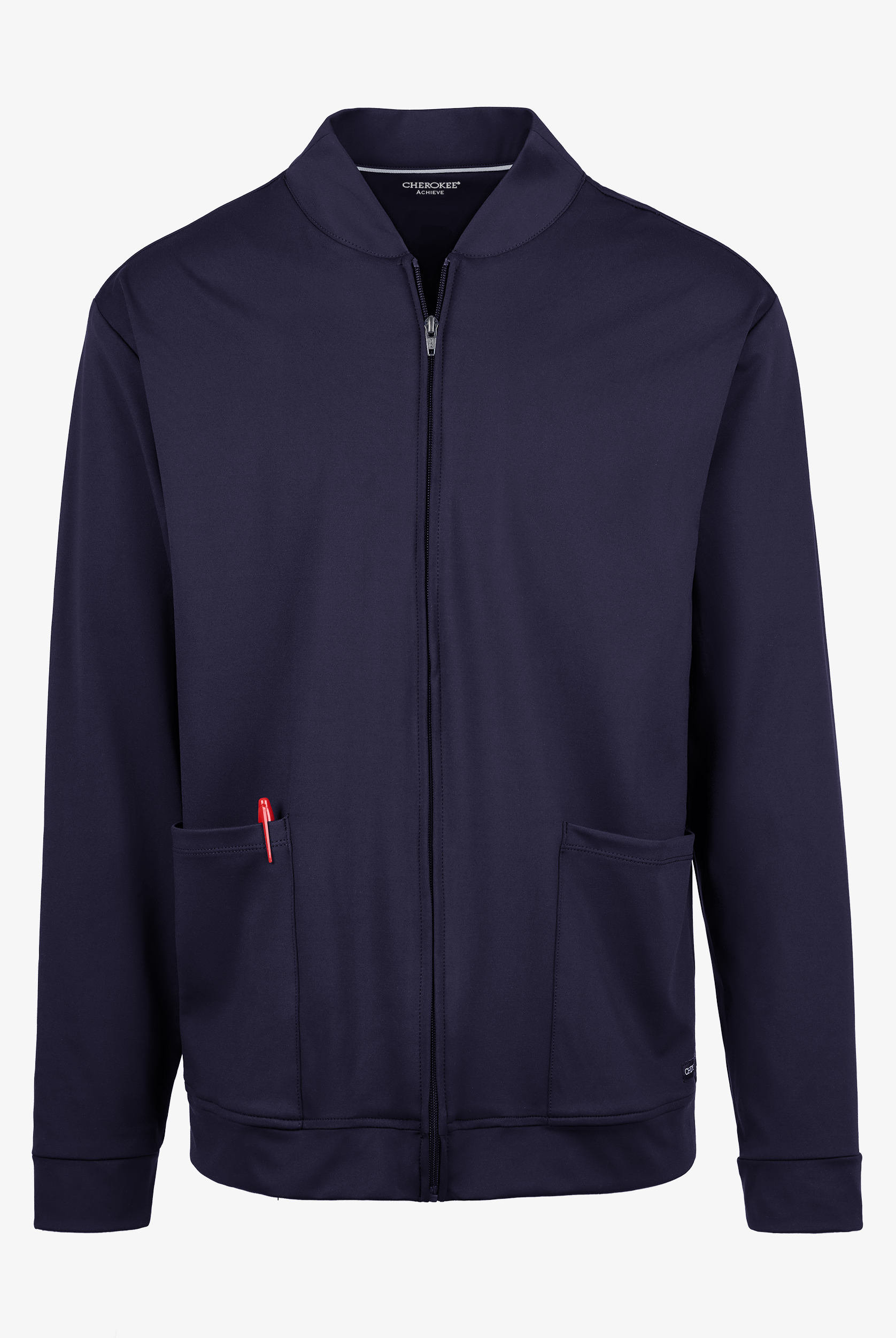 Cherokee Achieve Men's 2-Pocket STRETCH Zip Front Scrub Jacket