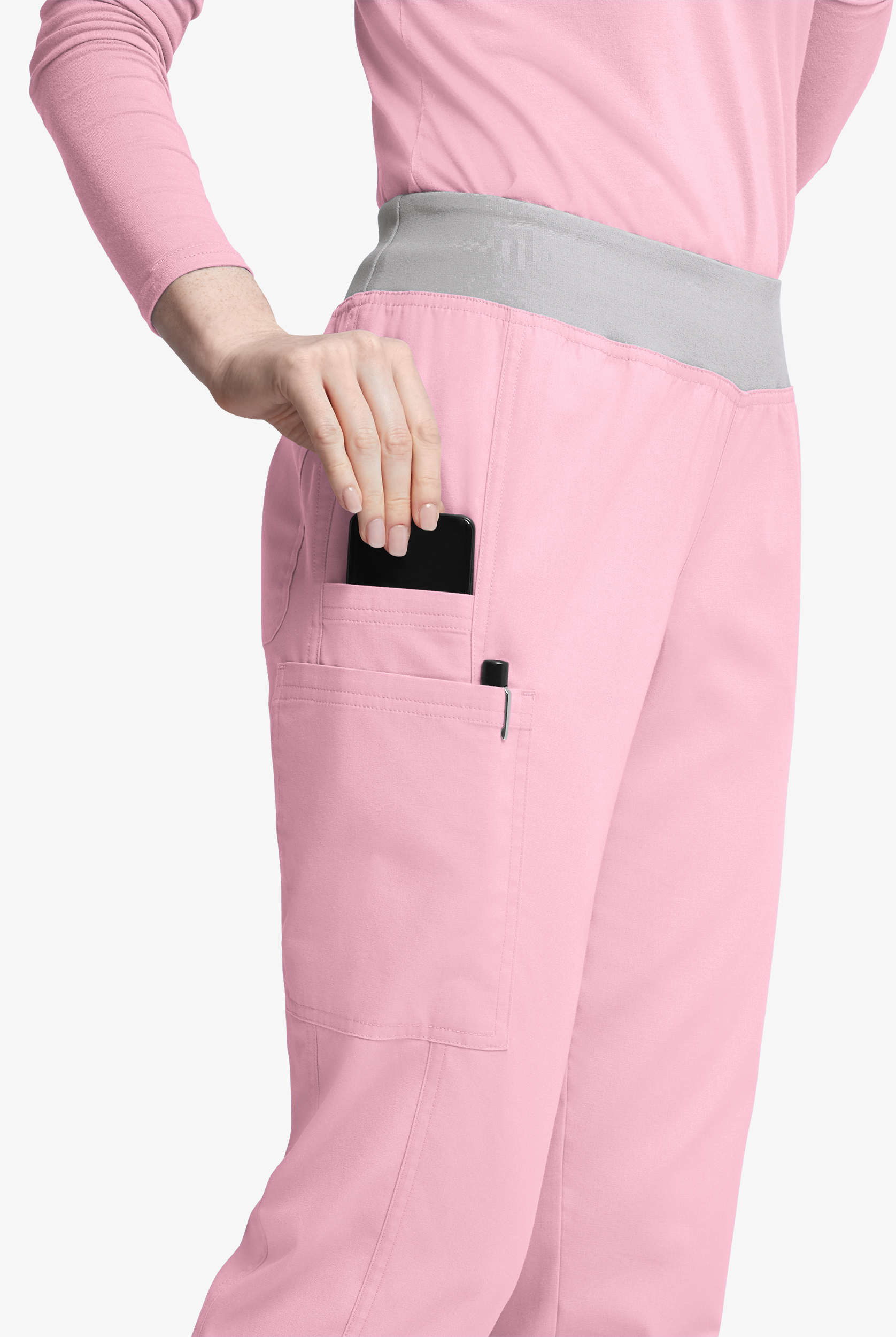 Butter-Soft Originals Women's 5-Pocket Mid Rise Tapered Leg Yoga-inspired Scrub Pants