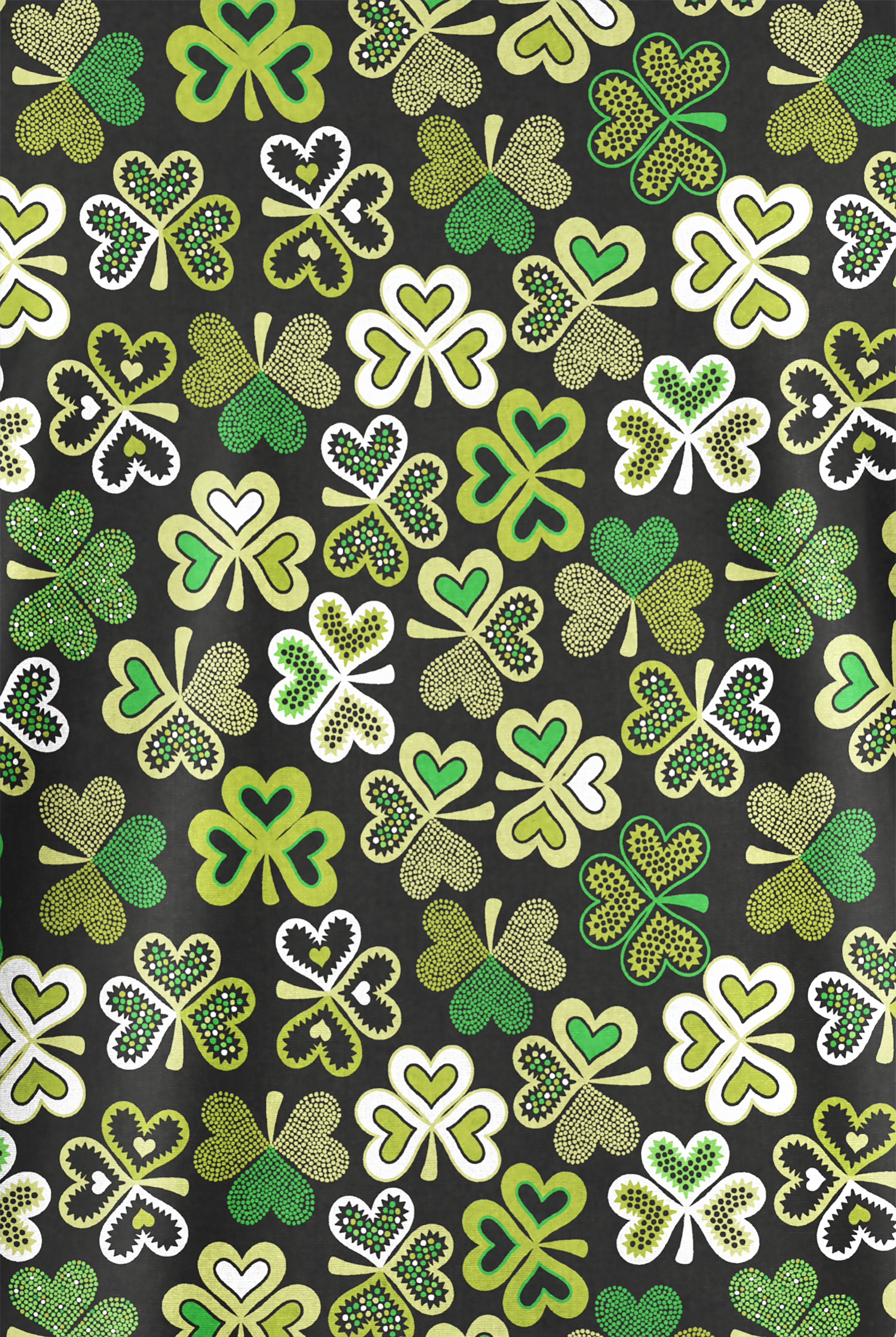 Butter-Soft Originals Feeling Lucky Women's 2- Pocket V-Neck Print Scrub Top