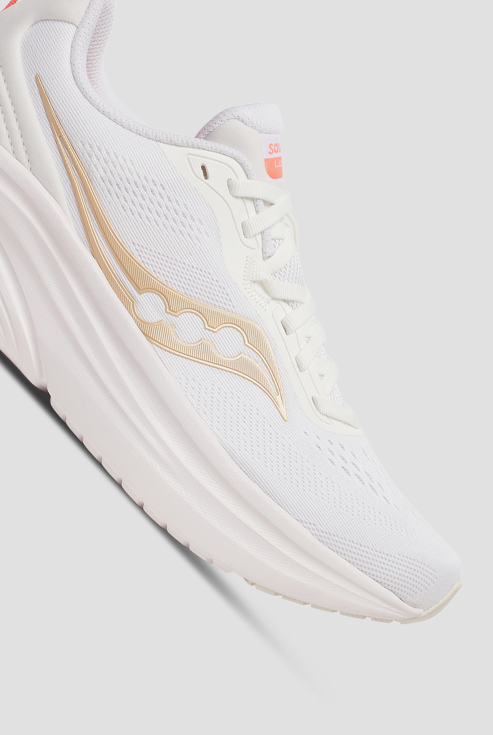 Zapatillas deportivas Saucony Lancer Run White / Pearl con cordones para mujer